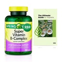 Sprin Val-Ley Super Vitamina B-complex comprimate Dietary Value Size, 250 Conte (peste 8 luni de aprovizionare) + exclusive Vtmx Vitamina Ghid (2 elemente)