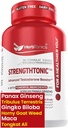Herbtonics Testosteron Supplement de suport pentru bărbaţi - Coreeană Panax Ginseng & Tribulus Terrestris - Sprijină Energie sănătoasă, Putere & Rezistenţă - 60 Capsule Vegane