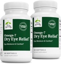 Terry natural Omega-7 Relief Ochi uscat - Ochi de sănătate Supliment cu ulei de semințe Buckthorn - Supliment alimentar pentru a ajuta la ajuta Relief ochi uscat - 60 Softgels, 2 ambalaj