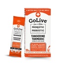 GoLive Prebiotic şi Probiotic pentru femei, bărbaţi, copii. Tangerine Turmeric Synbiotic Powder w/ L- glutamină, vitamina D3, Electroliţi. Pentru Gut Health, Digestion, Metabolism, Imunitate 15-50B CFU.