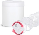 Extra Large Supliment Organizator cu 4 Compartimente Easy Open Pilula Dispenser Lunar Medicina Vitamine Organizatorii Stocare pastile, Alb