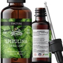 Spirulina Tincture, Extract de Spirulina organica (Arthrospira Platensis) Suplimentul vegetal, non-GMO in Glicerina organica presata la rece, 700 mg, 2 oz (60 ml)