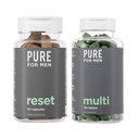 Pure pentru bărbaţi Multivitamine, 120 Capsule & Reset Detox Supliment, 30 Capsule