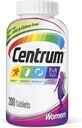 Centrum Multivitamine comprimat pentru femei, Multivitamine/Multimineral Supliment cu fier, Vitamine D3, B si Antioxidanti - 200 Conte