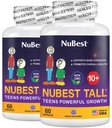 NuBest Tall 10+ - Advanced Bone Form Formula - Sprijină Imunitate, Dezvoltare sănătoasă și Wellness Optimală - pentru copii (10+) și adolescenți care beau lapte zilnic - Pack 2 