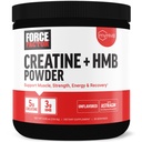 Force Factor Creatin HMB Powder, 5g Creatină Monohidrat + 3g myHMB pentru crestere musculara, Putere, Energie & Recuperare, cu AstraGin pentru absorbție îmbunătățită, Nearomatizate, 30 Servings