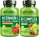 NaturaLO Vitamina C Capsule, 90 Conte Vitamina B Complex 120 Conte