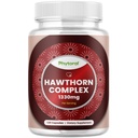 Capsulele Hawthorn Berry de înaltă rezistență - Pure antioxidant Hawthorn Berry Supliment cu frunze și flori extract 4:1 pentru inima de sănătate și digestia - Suport energetic pentru bărbați și femei - 120 Conte Pack