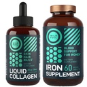 WILD combustibil de fier Supliment pentru femei cu acid folic și peptide Colagen lichid cu Biotin Femeie Sănătate și Frumusețe Bundle