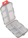 Caz pastila - Portable Suplimente Cutie de carton cu 10 Compartimente - Medicina Capsule de vitamina pliabil Organizator Distribuitor Depozit de stocare pentru călătorie Pocket Purtător - Clear Black