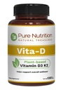 Nutriție pură Vita D3 K2 - Pe bază de plante Vitamina D3 K2 Supliment 