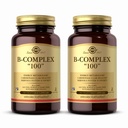 Solgar B- Complex 100" - 100 Capsule vegetale, pachet de 2 - Metabolizare energetică, Suport pentru sistemul nervos - Non-GMO, Vegan, Gluten gratuit - 200 Serviri totale