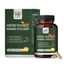 Herbal BEE Gut Health - gaz și balotat ajutor, constipație, Leaky Gut Repair - Gut Cleanse & Restove Digestion - Promovarea regularității, Colon Cleanser, 60 capsule
