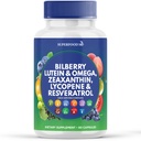 Superfood MD Eye Health Vitamine cu Bilberry Lutein & Zeaxanthin Licopen Resveratrol extract de semințe de struguri Astexanthin- AREDS 2 - Vitamina ochi - 60 capsule