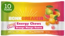 Bonk Breaker energie Chews cu electroliți, Orange Mango Guava, Ușor de a mesteca bomboane de energie, 10 Pack