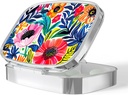 Cutie de pastile-2 Compartiment mini caz pilula portabil pentru buzunar & Purse Purtător de pilulă Pilula Container pentru a deține vitamine Ulei de pește medicament și suplimente BPA-Free (Partidul Garden-01)