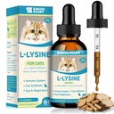 L-Lysine pentru pisici,Lysine Drops Supplement Immune Supplement,Sneezing,Cold,Allergie Relief,Runny Nose,Feline Respirator, Antibiotice naturale pentru pisici cu Colostrum,Taurină (Furt de pui Flavor/2floz)
