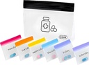 Pastile pungi pentru călătorie Reutilizabile, 7 zile colorate Mini pungi de plastic, Organizator Pilula de călătorie, Saci de pastile mici & Mari de călătorie Pilula Container, Geanta de depozitare medicamente, Saci de blocare clare 