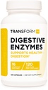 TransformHQ Enzymes Supliment (120 capsule) - 16 enzime, suport Digestie sanatoasa