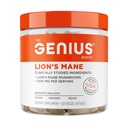 Geniul Brand Genius Lion's Mane - Plant-Based Supplement for Memory, Focus & Mood Support - Organic & Non-GMO - 120 Veggie Capsule
