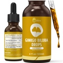 Organic Ginkgo Biloba Extract Suplimente lichide, Brain & Focus Support, 98% Absorbție, Vegan, Non-GMO, Alcool & Gluten gratuit - 4 Fl Oz