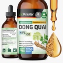BIO KRAUTER® Menopauza Suplimente pentru Femei* - Dong Quai Drops 4 Fl.Oz 56 Days of Supply - Vegan Angelica Root Tincture for Menopause Support - Alcool & Sugar Free - Relaxation & Women Wellness