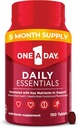 O zi A Daily Essentials, Multivitamine pentru femei si barbati, Sustine sanatoasa functie cerebrala si musculara si sanatate imuna, Multivitamine adulti cu vitamina D, E si vitamina B12, 150 Conte