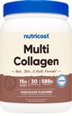 Nutricost Multi Colagen + Beauty & Proteine Powder (Milk Chocolate Flavor) 30 Serviri - cu Biotin si Colagen Peptides, Non-GMO, Gluten-Free