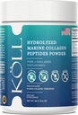 KÖLL Marine Colagen Peptides Powder (300g) Colagen fără aromă de zahăr pentru femei și bărbați, 10.000 mg supliment hidrolizat, Wild-Caught Source, non-GMO, 0% Conservanți de tip 1 pentru sănătatea osoasă și a pielii