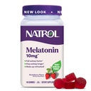 Natrol Melatonine Gummies, Sleep Support pentru adulți, Melatonina 10 mg, 140 căpșuni-Flavored, până la 70 zile