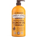 Petsmont Omega Love+ Wild Alaskan Somon ulei pentru câini Formula 32 oz - Peşte Omega lichid Pompa Pisici Suportă Funcţie comună Imun Heart Health Supliment alimentar Animale de companie Natural EPA DHA acizi grasi