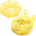 2PCS Săptămânal Pilula Organizator mare 7 zile Pilula cutie Organizator zi de zi medicament caz de vitamine Pastile ulei de pește Suplimente Artrita prietenos