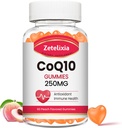 Coenzima de absorbţie mai bună Q10 pentru energie celulară şi suport antioxidant, 60 gume de piersici