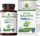 Brieofood Organic Bacopa 1500mg, 45 Servings, Vegetarian, Gluten Free, 90 comprimate vegetariene...