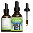 Pet Wellbeing Pet Melatonin pentru câini - Suporte Sanatate suprarenala, Cortisol echilibru, Ajuta la mentinerea tiparelor normale de somn - Veterinarian-Formulat Supliment lichid 2 fl oz (59 ml)