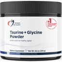 Design-uri pentru sănătate Taurină + Glicină pulbere - Aminoacidi pentru imbatranire sanatoasa - Suporturi Cellular, Metabolic & Heart Health - Non-GMO fără aromă Aminoacid pulbere (250 g)