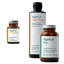 ALGAECAL Bundle - Vitamina D3 Completă (1000 UI) + Vitamine K2, E & A & Plant-Based Calciu pentru oase mai puternice și ulei de pește Omega 3 1200 mg EPA DHA