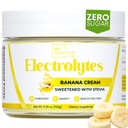 Zero zahăr - Banana Cream Electrolits pulbere - Reîmprospătare Hidratare - Cafeina Energie gratuita cu toate ingredientele naturale - Vegan, Keto & Paleo - Zahar gratuit Electroliti pulbere băutură Mix - 37 Serviri