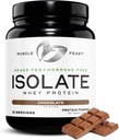 Muscle Feast Grass-Feed Proteina Whey Izolat, Toate naturale Hormone gratuit Pasture Crescut, Whey Izolat Pulbere de proteine pentru bărbați și femei, Clean, Gluten-Free, Proteine izolate delicioase - Ciocolată, 1lb