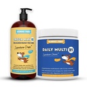 Wonder PAWS Omega Max Fish Oil Plus Daily Multivitamine Chews - pentru caine Joint Health, Umiditatea pielii, Sistemul imunitar Suport & Daily Wellness - Omega Max 16 Ounces - Multivitamine 60 Chews