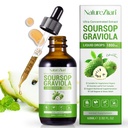 Soursop Graviola Picături lichide - Soursop Bitters lichid - Soursop Frunze Extract - Antioxidant natural - Suport Cell & Regenerare - Boost imunitar - Relaxați-vă - Ficat și somn (1)