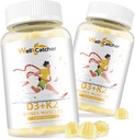Vitamina D3 K2 Gumiile - Vitamina D3 5000UI K2 (MK-7) 120mcg Suplimente cu vitamina B Complex de zahăr gratuit pentru adulţi Copiii susţin rezistenţa osoasă Mango Flavor imun 60 Counts 2 cutii