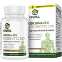 Probiotice pentru femei și bărbați, 200 Miliarde CFU 12 Tulpini cu 3 Prebiotice organice și Probiotice pentru Digestive Health Gut, Immune, Blooting & Gas, Energie, Sănătate generală, Perioada de valabilitate Stabil - 2 luni de aprovizionare