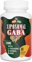 Liposomal GABA cu L-Theanină Suplimente 1200mg - Complex GABA de înaltă absorbţie cu Ashwagandha, Mușețel, Tartă Cherry Suplimente Herbal pentru bărbați și femei, 60 Softgels