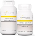 Tehnologii integrate Bundle cu active B- Complex, 60 capsule & magneziu glicinat Plus, 120 comprimate - Active B- Complex pentru a sprijini metabolismul energetic * - Suport de sănătate cerebrală, Heart Health & Nervi