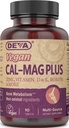 DEVA Vegan Cal MAG Plus Supliment cu calciu, magneziu, zinc, Bor, vitamina C, D & K, 90 comprimate, 12 Pachet