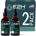 E2H Clorofile picături lichide - Booster de energie, Digestion, Suport Sistem imunitar și Deodorant intern - Vegan - Gluten gratuit - non-GMO - (2 sticle)