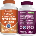 Ceylon Scorțișoară (1pk) și oxid de azot (1pk) Supliment Bundle - Vitamine potente pentru inimă, metabolism, echilibru, circulator, lipide, și suport imunitar - non-GMO, Vegan, Gluten-Free