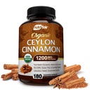 NutriFlair Ceylon Scorțișoară organică (100% Cerneală organică Cerneală Certificată) 1200 mg per Servire, 180 Capsule - articulații, inflamator, antioxidant