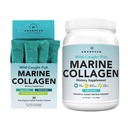 AMANDEAN Marine Colagen Duo. 500g Container + 30 Travel Packs. Colagen de pește hidrolizat Peptide pentru piele, păr și unghii. Pescatar, Keto & Paleo-Friendly, fără aromă